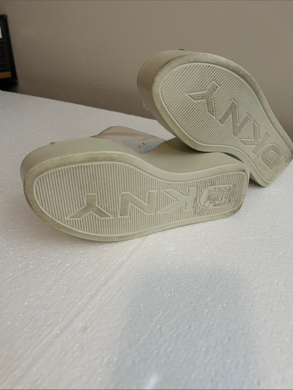 Dkny Iridescent Holographic Slide Wedges - Multi - Picture 6 of 6